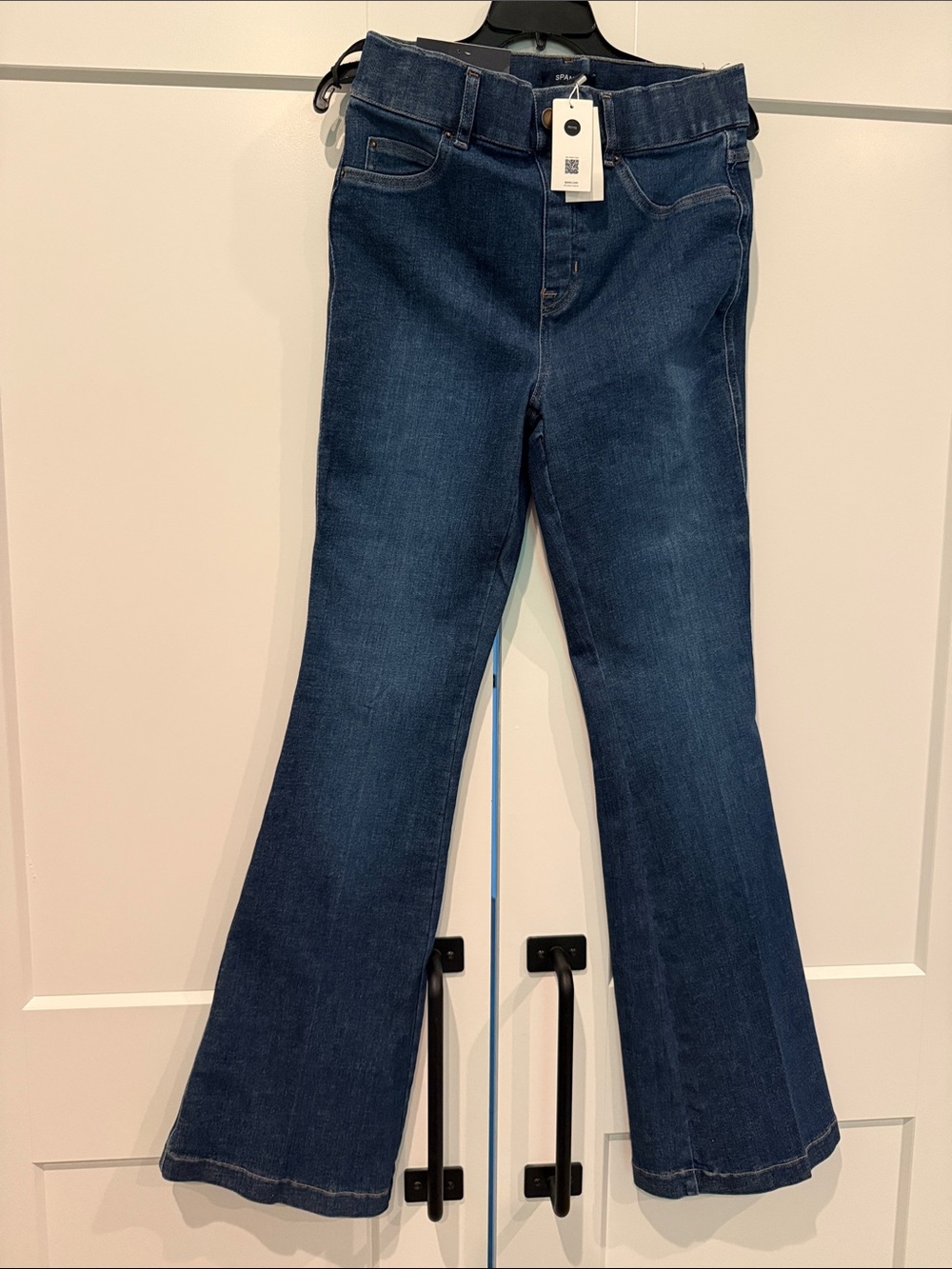 SPANX Dark Blue Flare Jeans - High-Rise Stretch